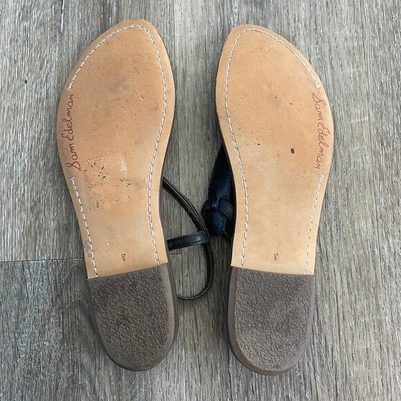 Sam Edelman Gigi Thong Sandals Black Leather - Size: 8 - Picture 7 of 7